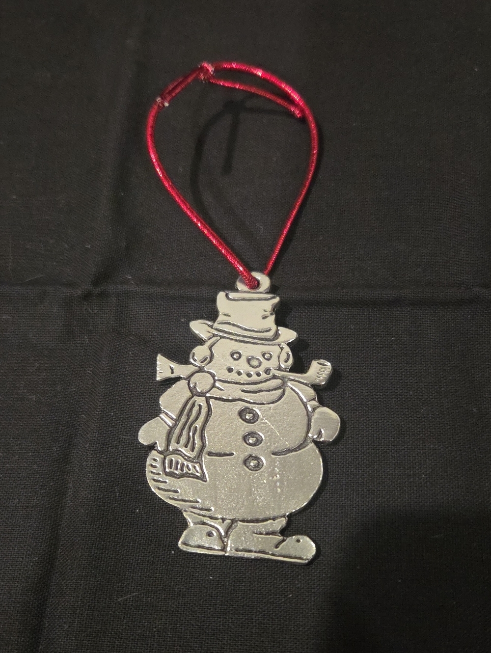 WOODBURY PEWTER SNOWMAN ORNAMENT
